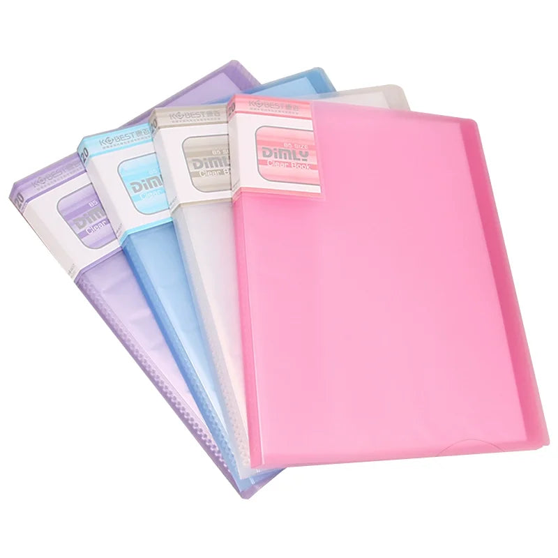 Transparent PVC Bag A5 Display Book Multi Pocket File Folder For A5 Document Organizer Paper Storage Clear File A5 Folder