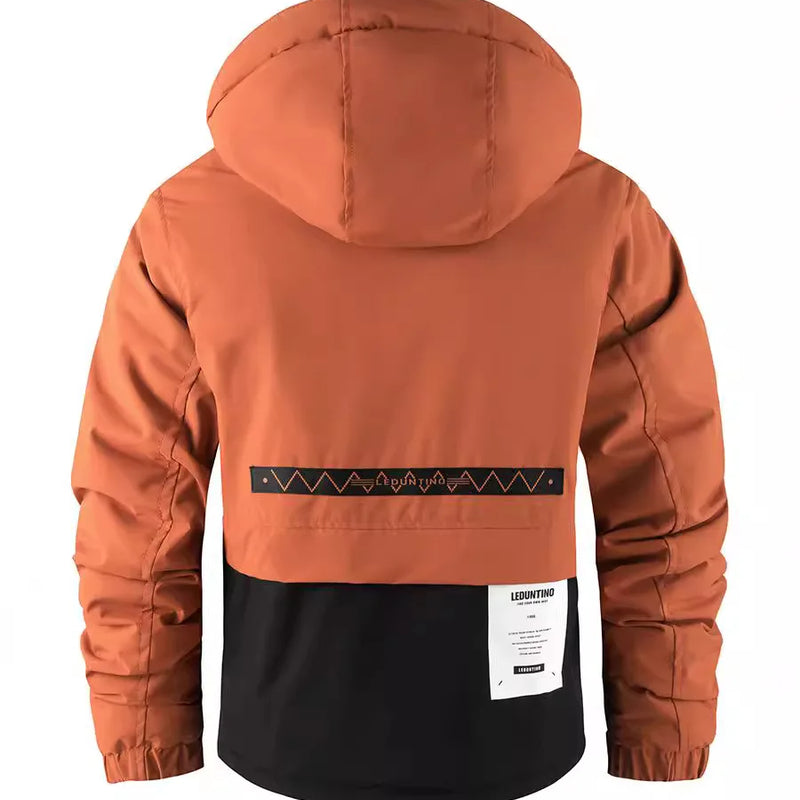 New men's thick padded jacket outdoor warm padded jacket winter men's large size hooded jacket waterproof