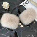 Women Real Raccoon Fur Slides Fluffy Luxury Furry Open Toe Slippers Indoor Outdoor Summer Sandals Non Slip Soft Comfy Sole Cozy