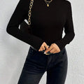 Y2K Aesthetic Mock Neck Long Sleeve Bodysuit Women Soft Stretch Slim Fit Thong Bodycon 2000s Vintage Layering Basic Top