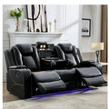 TODRANI Power Reclining Sofa 0 Gravity w/ Wireless Charger,LED Floor Lights,Reading Light, Drop-down Table USB/Type-C Port(070)