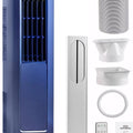 AIRPLUS 12000 BTU Smart Portable Air Conditioner for Bedroom, 700 Sq Ft Cooling & Heating AC with Drainage-free Function, Dehumidifier, Fan, 24h Timer, Blue