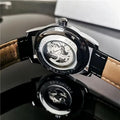 Elegant Men's Automatic Mechanical Watch with Skeleton Design - Leather Strap, Roman Numeral Dial, Automatic Movement, Perfect for Business and Casual Wear, Ideal Gift for Young Men, Business Casual Men's Watch | Skeleton Wat
