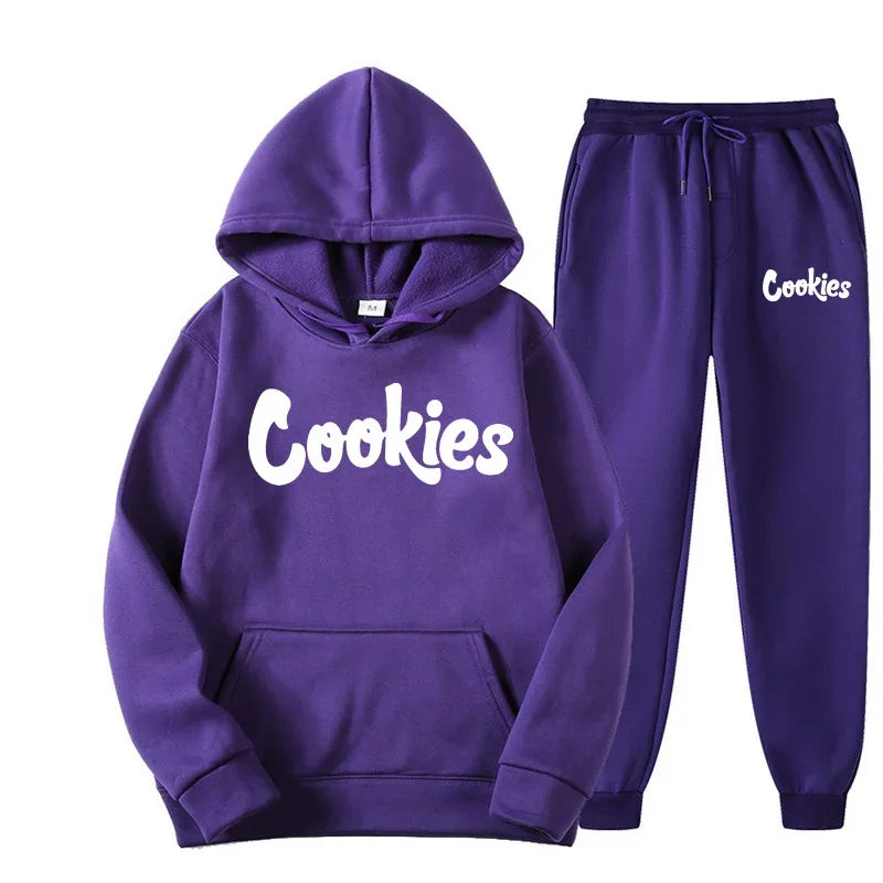Men and women of the same fashion trend hoodie casual two - piece suit jacket pants brand printing logo - View 12 | SAMAG