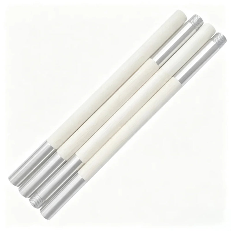 Detachable Spliced Wushu Bo Staff 4 Sections White | SAMAG