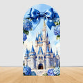 Fairy Tale Castle Butterfly Floral Arch Backdrop Cover Princess Girl Birthday Baby Shower Party Decor Photography Backgrounds