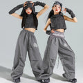 Korean Fashion Kids Hiphop Dance Clothes Set Hooded | SAMAG