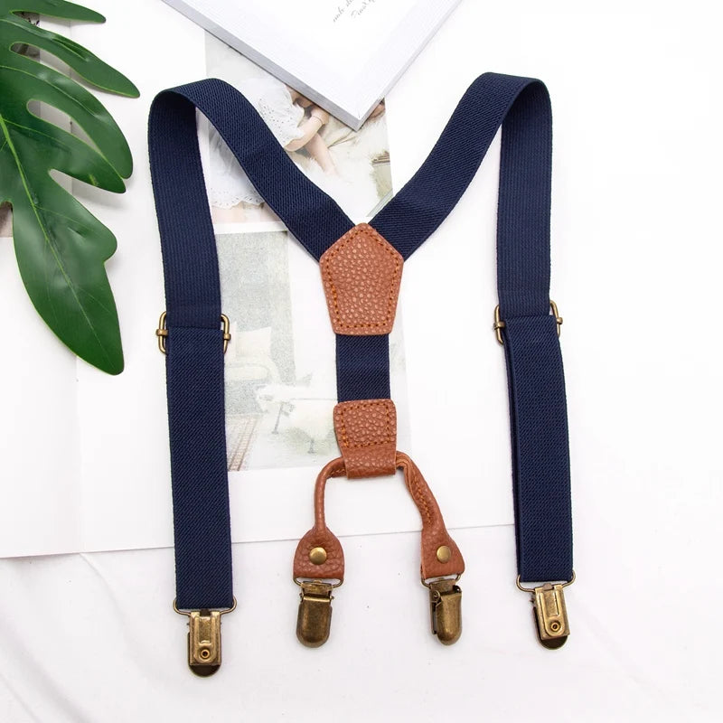 Elastic for Kids Suspenders Y - back 4 Clips Adjustable Trouser Braces Belt for Children Party Fashion - Visuel 10 | SAMAG