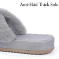 Comwarm Women's Cross Band Fuzzy Slippers Fluffy Open Toe House Slippers Cozy Plush Bedroom Shoes Indoor Outdoor Fur Sandals