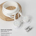 1 Pair Wide Flat Design No-Tie Shoelaces Rotating Buttons Quick-Adjust Quick-Adjust Laces Casual No-Tie Flat Laces Sports Shoes