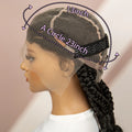 Synthetic Dutch Braided Wigs Full Lace Cornrow Braided Wig with Baby Hair Full Lace Wig 30 Inch Protective Braids