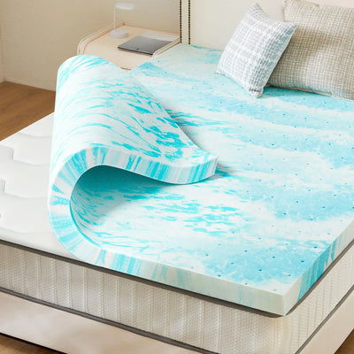 JHK 4 Inch Gel Memory Foam Mattress Topper Full Size | SAMAG