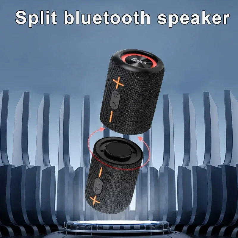 2 in 1 Separable Bluetooth Speaker BT5.3 with Subwoofer 360° Stereo Surround Wireless Sound Box TF Card Home Theater TWS Boombox