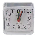 Small Battery Operated Quartz Alarm Clock with Beeping Sound for Bedside Use Featuring Clear Numbers and Reliable Performance