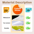 Custom Stickers PVC Waterproof Die Cut Vinyl Face Labels Round Personalized Sticker for Laptop Birthday Party Wedding Business