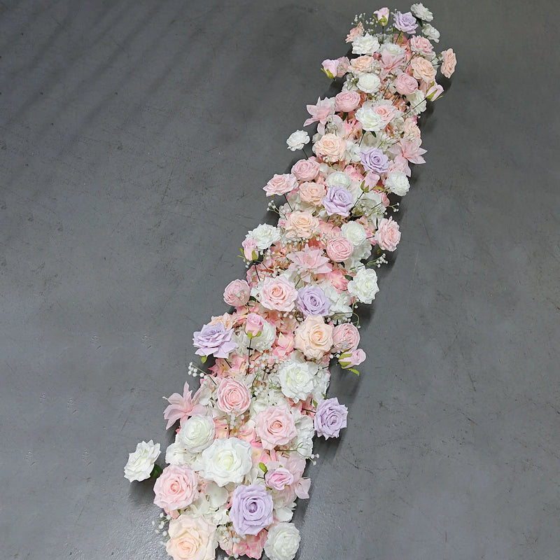 Uflower White Rose Cherry Blossom Wedding Arch Floral Row - View 18 | SAMAG