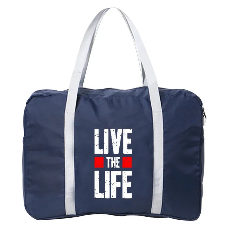 Boston Bag Travel Bag Unisex Foldable Bag Organizers Large Capacity  Portable Phrase Printed Luggage Bags Travel Accessories