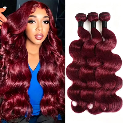 14A 99J Burgundy Body Wave Bundles Human Hair Brazilian Unprocessed 30 36 Inch Virgin Weave Raw Hair 98% Human Hair Bundles Extensions