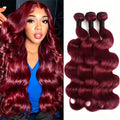14A 99J Burgundy Body Wave Bundles Human Hair Brazilian Unprocessed 30 36 Inch Virgin Weave Raw Hair 98% Human Hair Bundles Extensions