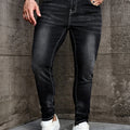 Men Jeans Denim Pants Clothing Trousers Casual Black | SAMAG