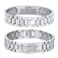 Custom Medical ID Bracelet Medilert Bracelets for Men Women Engraving Stainless Steel Medic ID Bracelet Wristband for Dad Mom
