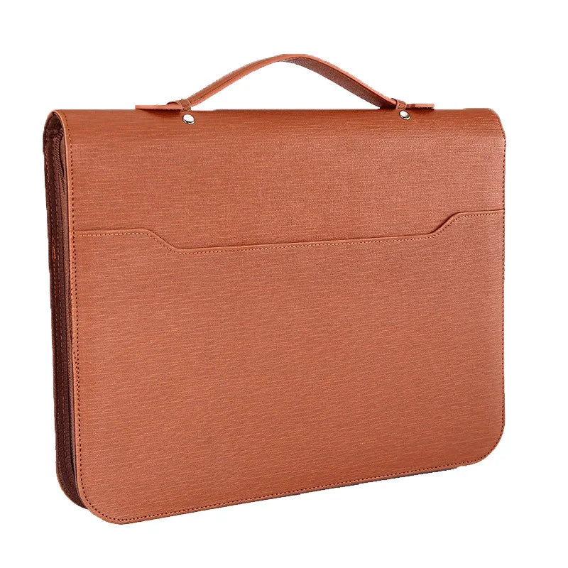 3pcs set Leather A4 Multifunction Ring Binder Manager Folder Business Office Portfolio Document Case Contract Organizer