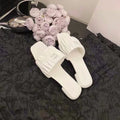 Summer Open Toe Fashion Solid Color Square Toe Lightweight New Slippers Square Heel Casual Comfortable Elegant Women's Shoes