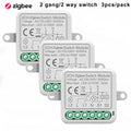 Tuya ZigBee 3.0 Smart Switch Module 10A Smart Home DIY Breaker 1 2 3 4 Gang Supports 2 Way Control Works with Alexa Google Home