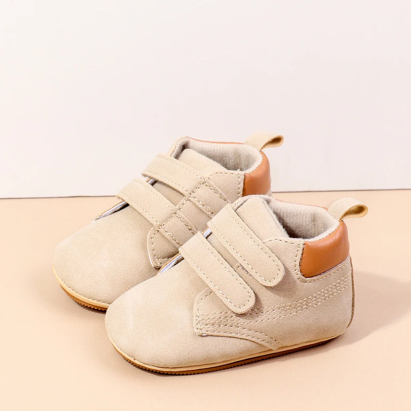2025 Spring And Autumn Baby Boys First Walking Toddler Shoes With High Quality PU Leather And Soft TPR Sole For 0-18M Baby Shoes