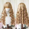 Synthetic Long Curly Wavy Lolita Wig with Bangs Wig Girl Cute Ombre Pink Blonde Black Cosplay Party Halloween Harajuku Wig