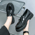 Fashion Tasseled Loafers Men Casual Shoes Black and White Leather Slip-on Shoes Classic British Style Penny Luxury Brand Driving
