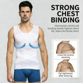 Sleeveless Body Shaper Vest for Men, Mesh Invisible Cross Compression Undershirt,Tummy Control Slimming Shapewear for Beer Belly