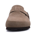 Asgard Women Suede Clogs Genuine Leather Mules Adjustable Buckle with Comfort Cork Footbed and Arch Support Aldult Potato Shoes