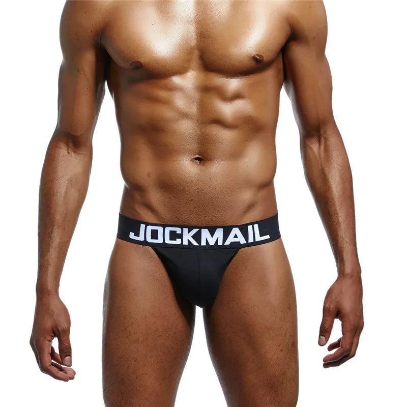 JOCKMAIL brand mens bikini underwear cotton classic basics sexy men briefs U Convex calzoncillos hombre cueca gay men Underpants