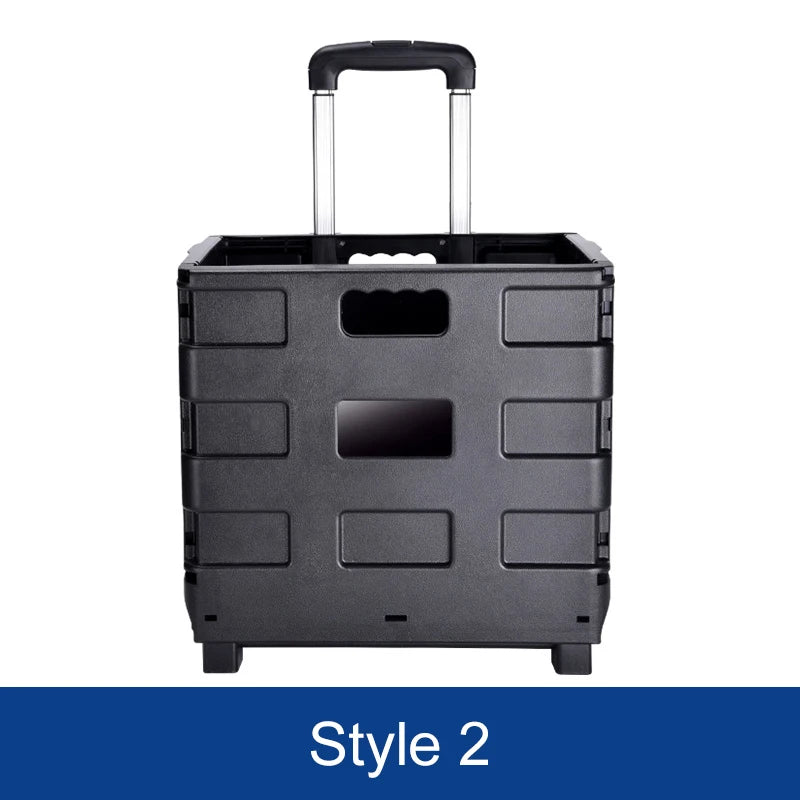 Multi-use Car Trunk Organizer Folding Handle Box Shopping Cart Storage Tidying Stowing  Auto Interior Accessories Universal