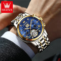OLEVS 9910 Mens Watch Original Luxury Brand Waterproof Luminous  Automatic Mechanical Watch Dual Calendar Watch Box Reloj