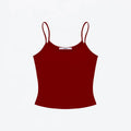 ANK Air Summer Top with Solid Color, Black and White Powder, Wide Shoulder Strap, I-Shaped Tank Top, Women's Sports, Daily Wear
