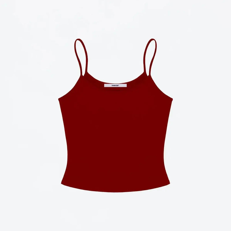 ANK Air Summer Top with Solid Color, Black and White Powder, Wide Shoulder Strap, I-Shaped Tank Top, Women's Sports, Daily Wear
