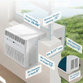 12000 BTU U-Shaped Window AC, Full View, 20% Airflow, Ultra Quiet & Upgraded Panel, Custom