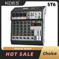 KDES Audio Mixer 4-6-8 Channel 99 DSP Effect Record PC 48V Phantom Power USB Sound Mixers Bluetooth DJ Console Mixing for Karaok