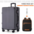Trolley Luggage 20 24 26 28" Aluminum Frame Rolling Luggage Case USB Travel Suitcase on Wheels Combination Lock Carry on Luggage
