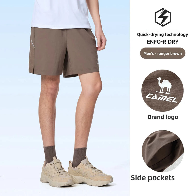Golden Camel Men's Summer Quick Dry Shorts Ice Silk Running Gym Sport Shorts Breathable Beach Short Pant Jogging Casual Pants
