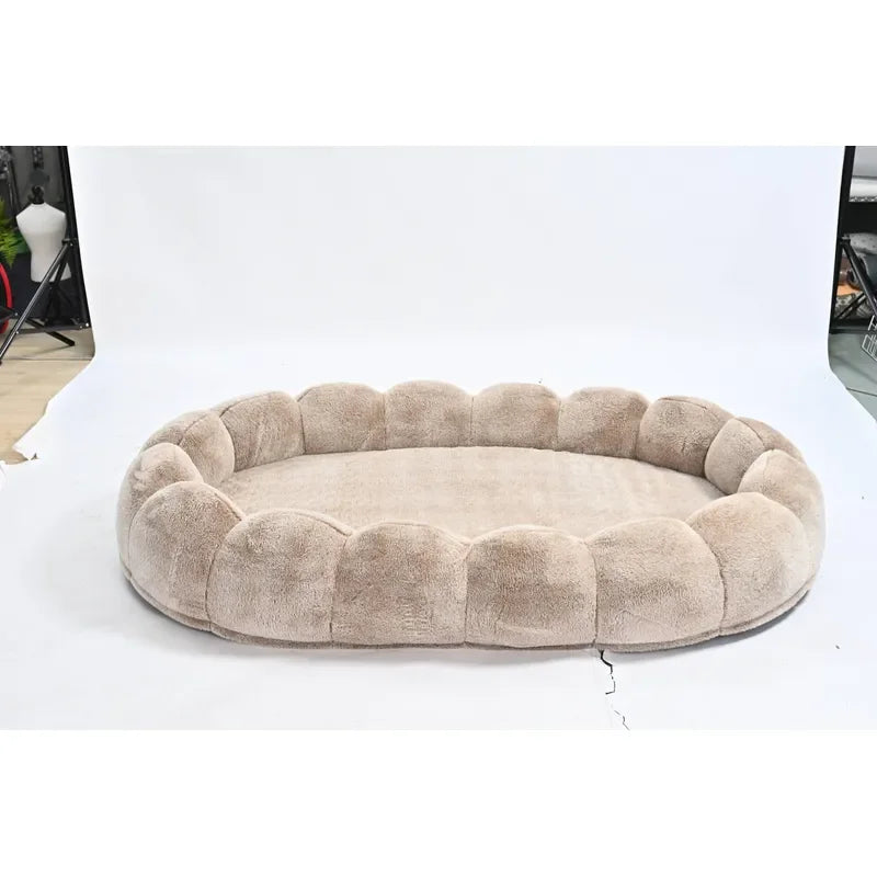 Human Pet Bed Large Dog Cat Bed Removable Washable Plush Sofa Bed Ultra Soft Floor Mat for Dogs and Cats