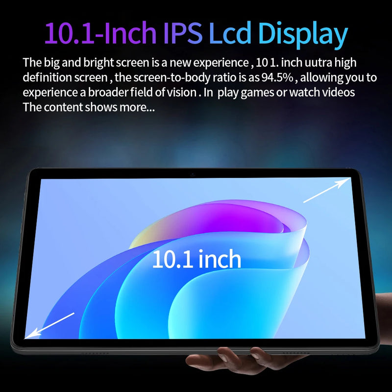 New 10.1 Inch Android Tablets Octa Core Global Version 4GB RAM 64GB ROM Dual SIM Cards Google HD Display Tablet Pc Portable Pad