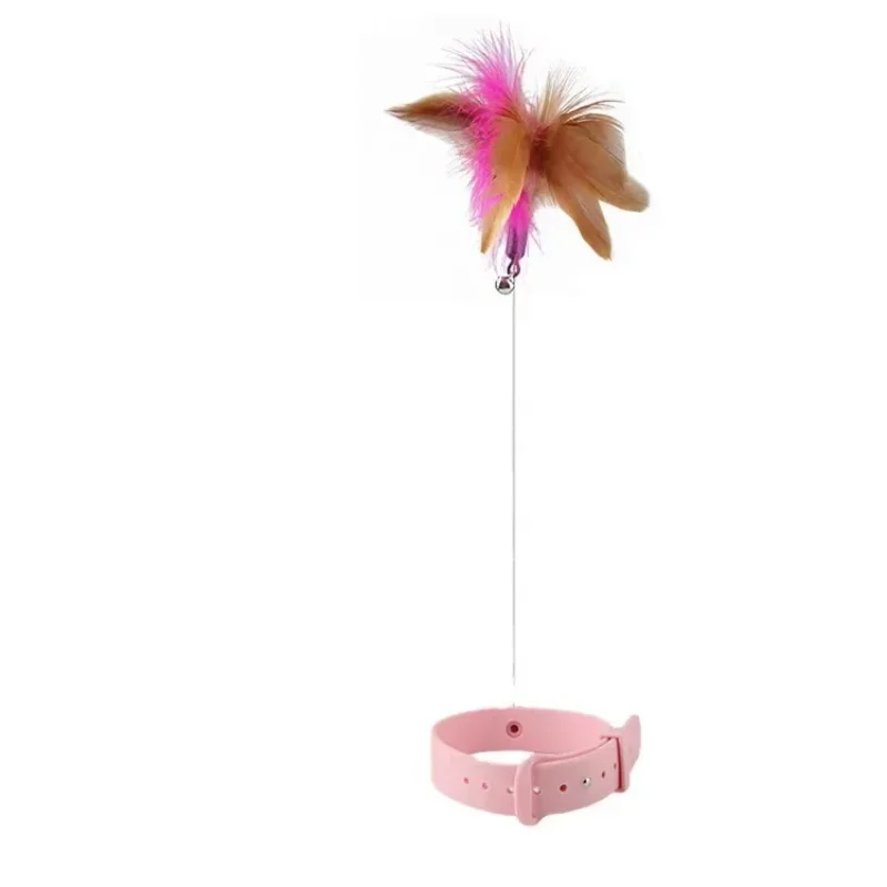 New Product Collar Cat Teaser Self-Entertainment Cat Toy Neck Collar Feather Bell Cat Toy Pet Supplies
