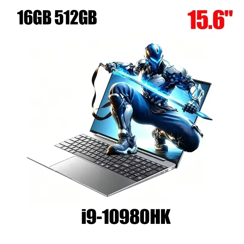 15.6inch 2026 Intel Core I9 10980HK Windows 11 Laptop Gamer RAM 16GB SSD 1TB Gaming Laptops Office Study HD PC Notebook Portable