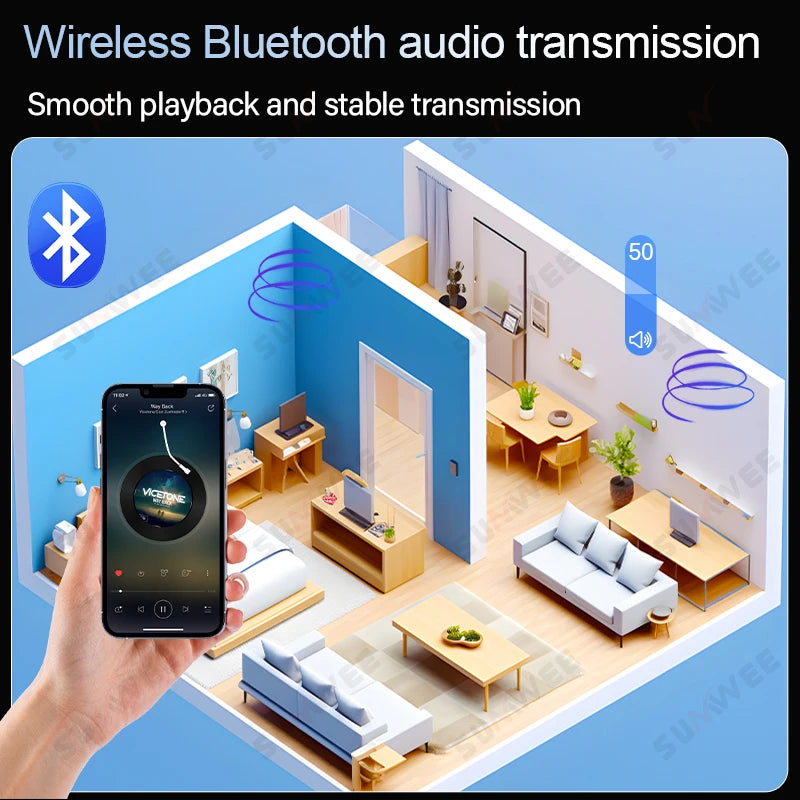 MINI Touch Screen TF Audio In Wall Amplifier Home Theater Bluetooth Control Panel Background Music Player Stereo Ceiling Speaker