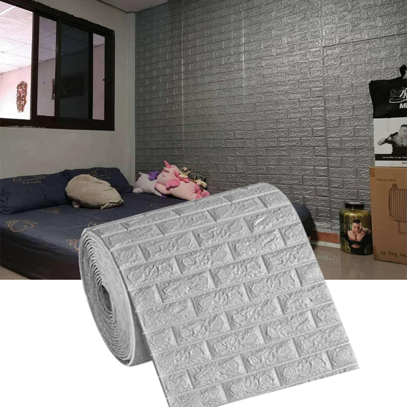 3D Waterproof Wall Sticker Soft Foam Brick Pattern DIY Wall Home Children's Room Bedroom Warm Decoration Wallpaper