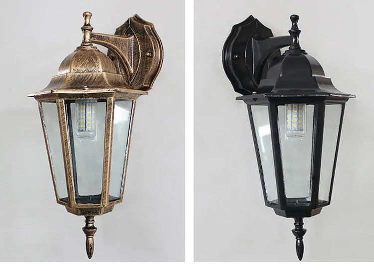 Europe Style Retro E27 Wall Lamp Courtyard Garden Outdoor Waterproof Lighting Aisel Stairs Residential Balcony Porch Fixtures