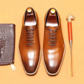 Italian Men's Formal Shoes Luxury Genuine Leather Handmade Quality Comfortable Elegant Black Wedding Social Oxfords Shoes Man